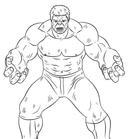 Kolorowanka Zły Hulk