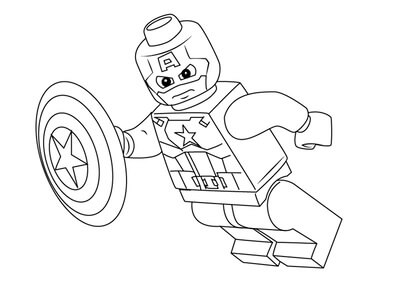 Kolorowanki Zły Lego Kapitan Ameryka