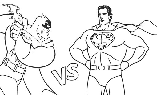 Kolorowanka Batman vs Superman