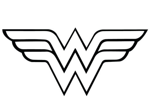 Kolorowanka Logo Wonder Woman