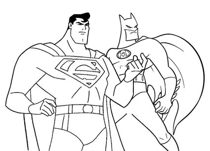 Kolorowanki Batman i Superman