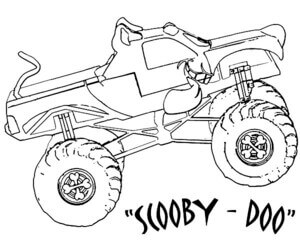 Kolorowanka Ciężarówka Potwora z Scooby Doo