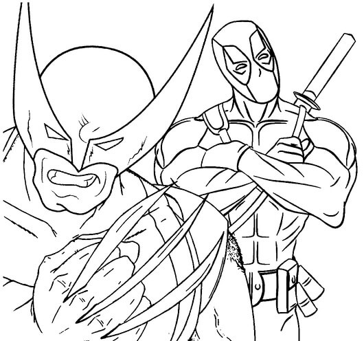 Kolorowanka Deadpool i Wolverine