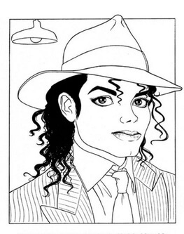 Kolorowanka Delikatny Michael Jackson