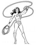 Kolorowanka Fajna Wonder Woman trzymająca Sznurek
