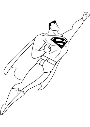 Kolorowanki Fajny Superman Latający