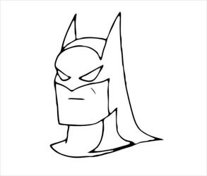 Kolorowanka Głowa Batmana