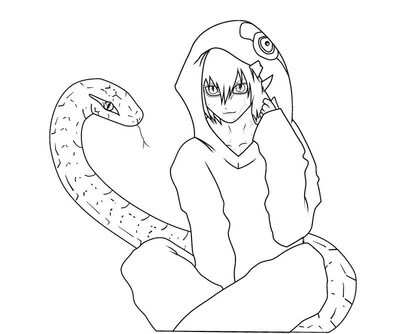 Kolorowanka Kabuto i jego Wąż