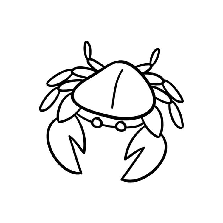 Kolorowanki Printable Crab