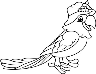 Kolorowanki Kreskówka Papuga