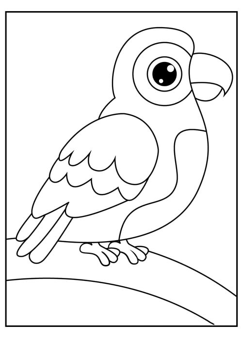 Kolorowanka Mała Papuga