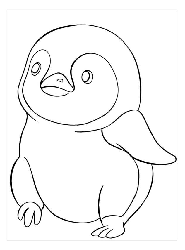 Kolorowanka Mały Pingwin