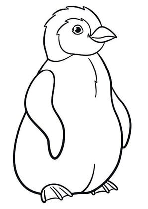 Kolorowanka Miły Pingwin
