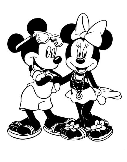 Kolorowanki Myszka Miki i Myszka Minnie