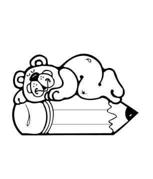 Kolorowanka Niedźwiedź śpiący w Ołówku