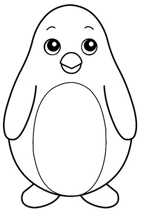 Kolorowanka Normalny Pingwin