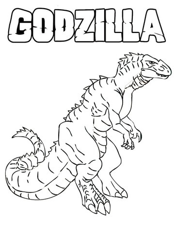 Kolorowanka Ogromny Godzilla