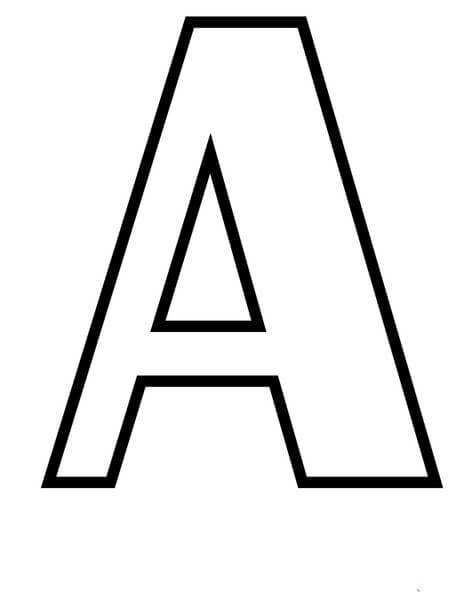 Kolorowanka Podstawowa litera A