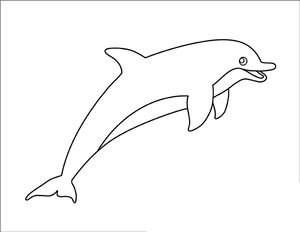Kolorowanka Podstawowy Delfin