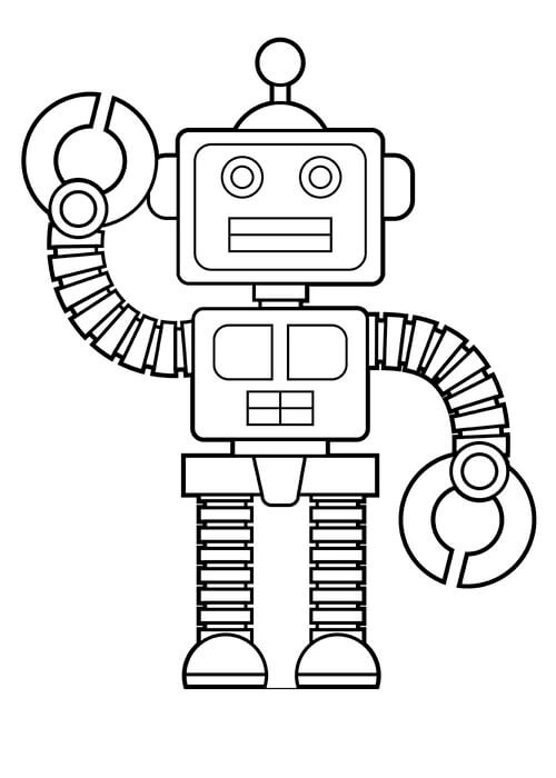 Kolorowanka Basic Robot. Pobierz, wydrukuj lub pokoloruj online już