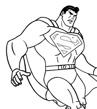 Kolorowanki Podstawowy rysunek Superman
