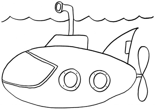 Kolorowanka Pojedyncza łódź Podwodna