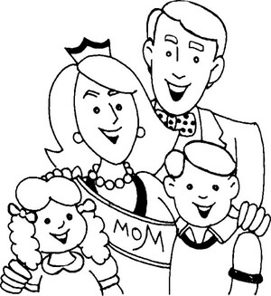 Kolorowanka Portrait of Family