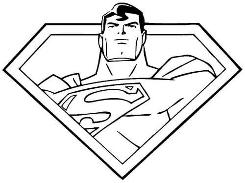Kolorowanka Portret Supermana