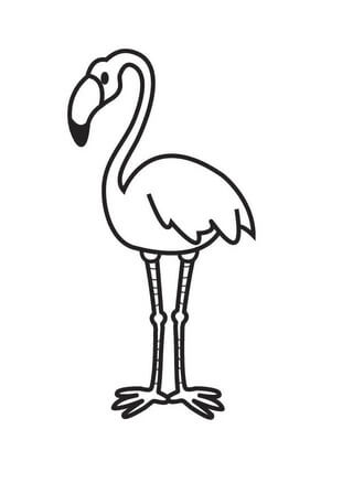 Kolorowanka Prosty rysunek Flaminga