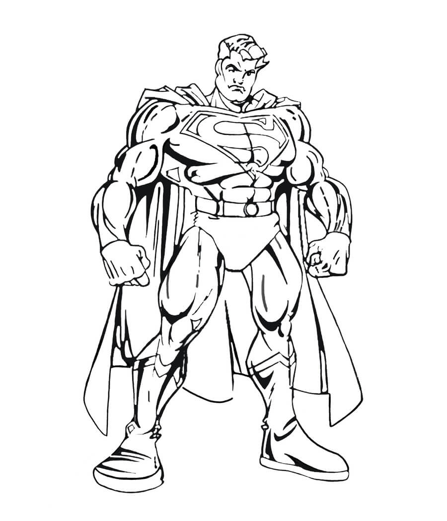 Kolorowanki Rysowanie silnego Supermana