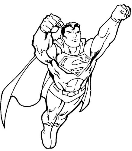 Kolorowanki Rysowanie Supermana Latającego