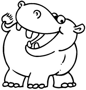 Kolorowanka Drawing Fun Hippo