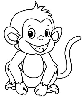 Kolorowanka Rysowanie Zabawy Małpa