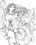 Kolorowanka Rysunek Wonder Woman