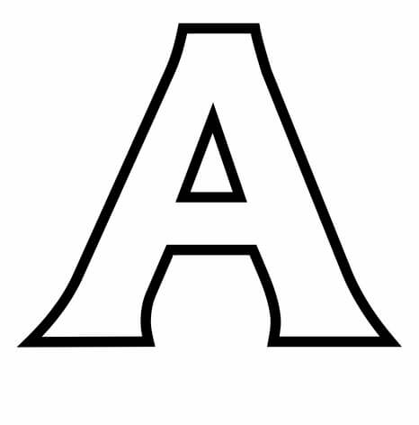 Kolorowanka Standardowa litera A