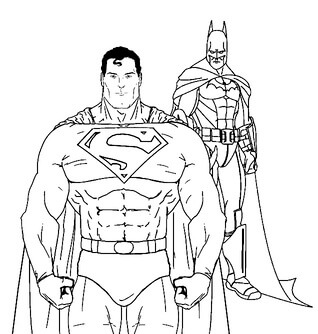 Kolorowanki Superman i Batman