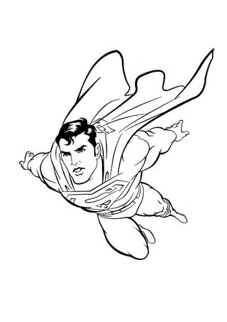 Kolorowanka Great Superman Flying