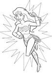 Kolorowanki Wonder Woman Komiczny