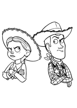 Kolorowanki Wściekła Jessie i Woody