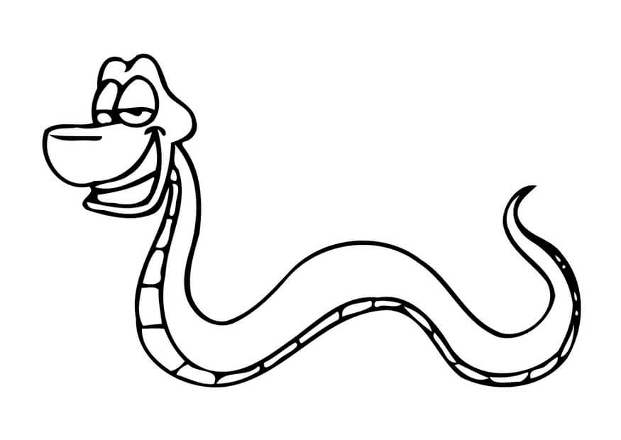 Kolorowanki Zabawny Wąż