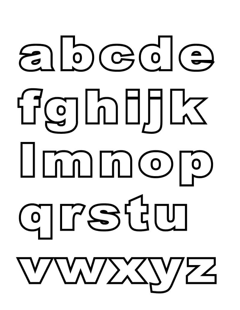 Kolorowanki Idealny alfabet ABC