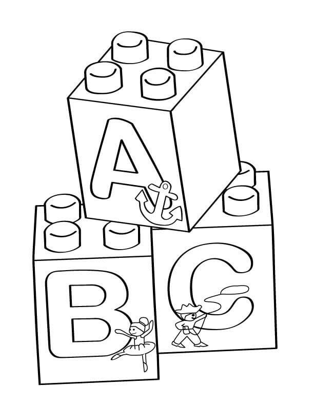 Kolorowanki Lego ABC