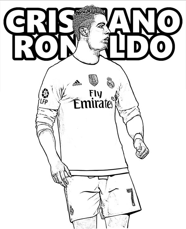 Kolorowanka Podstawowy Cristiano Ronaldo
