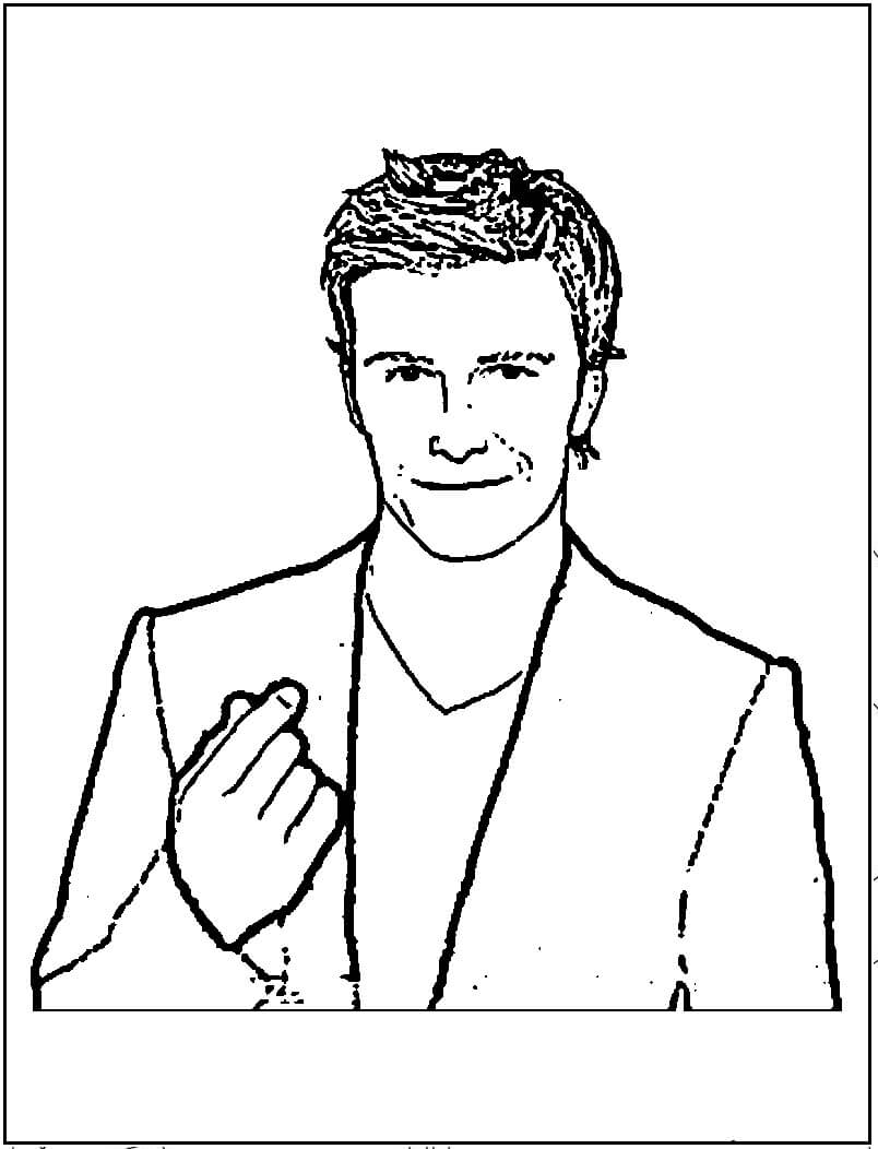 Kolorowanka Rysowanie portretu Davida Beckhama