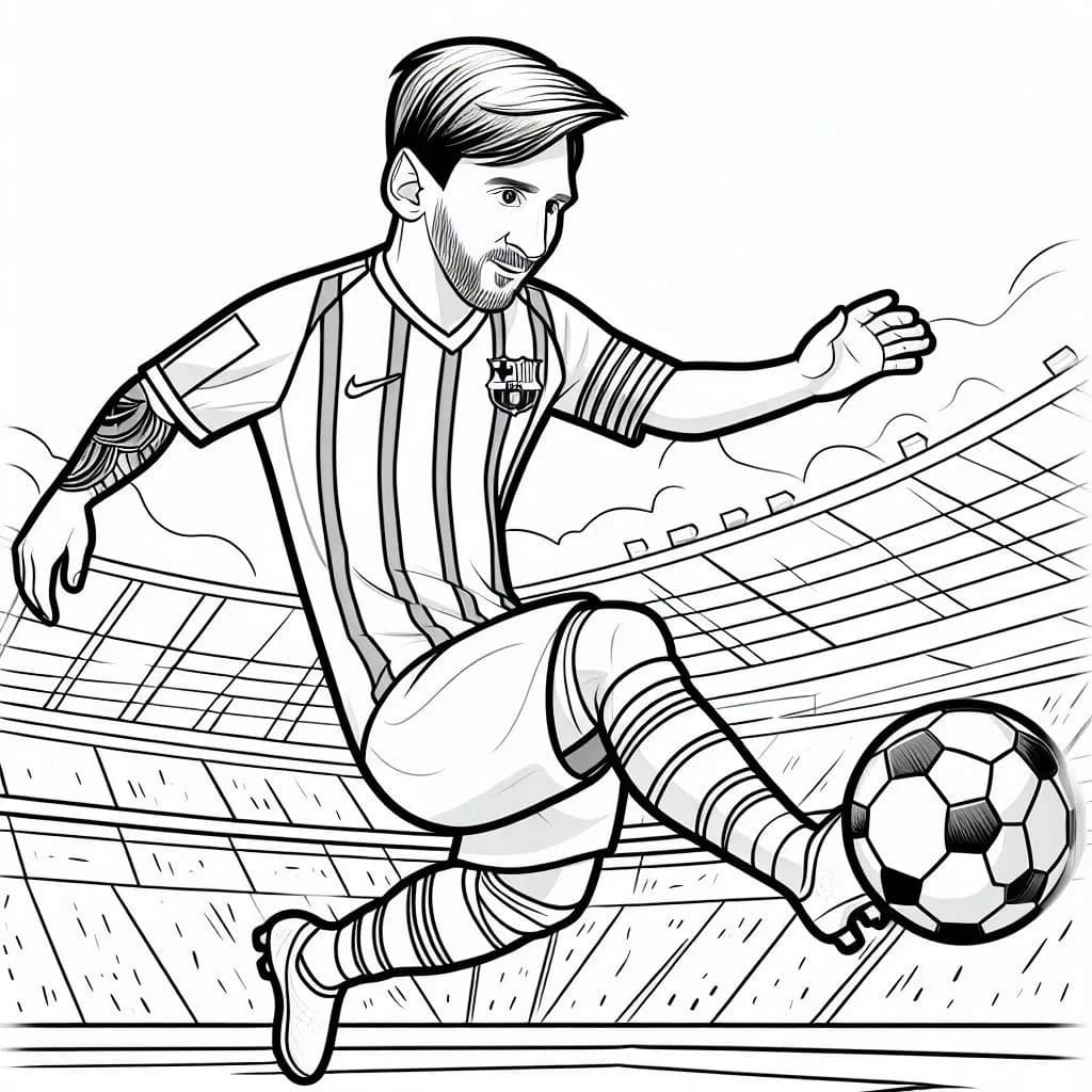 Kolorowanka Rysunek Lionel Messi