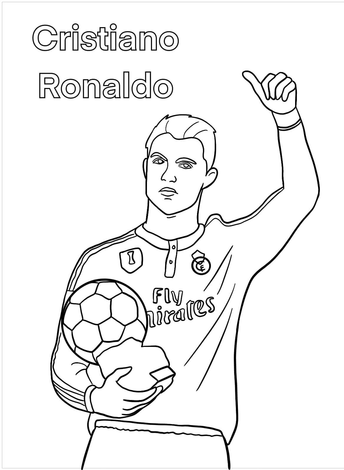 Kolorowanka Twarz Cristiano Ronaldo