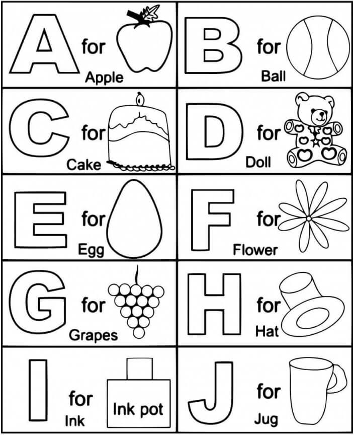 Kolorowanka Wielki alfabet ABC