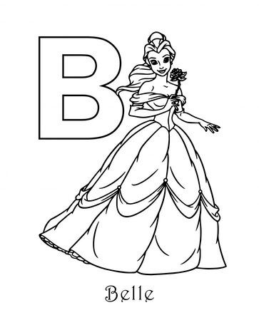 Kolorowanka Litera B Belle