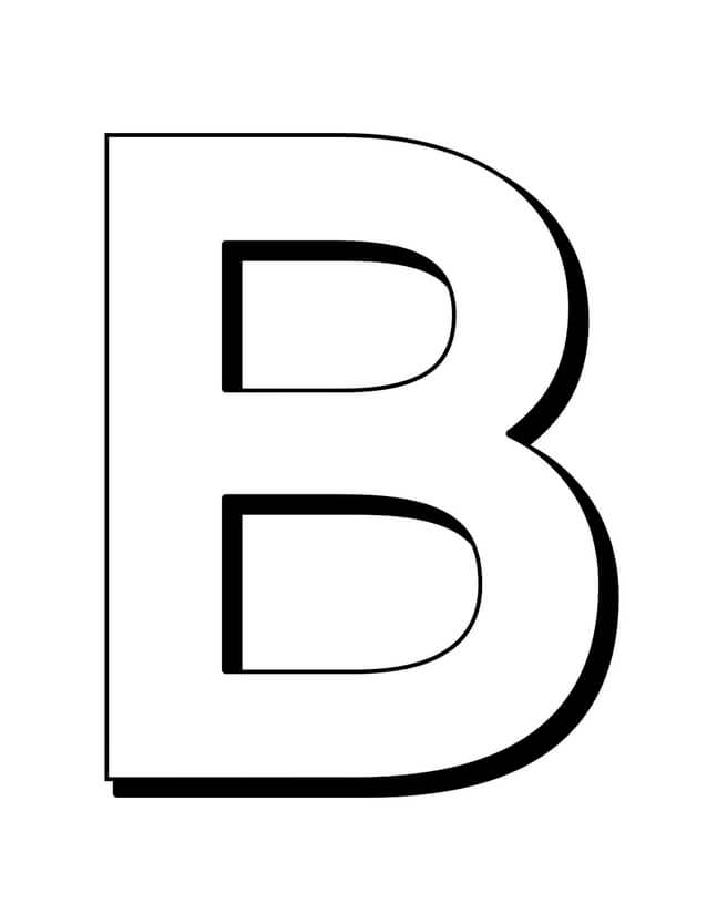 Kolorowanka Normalna litera B