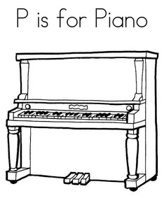 Kolorowanka P jak Pianino
